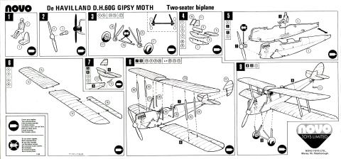 Декаль NOVO F169 D.H.60G Gipsy Moth biplane